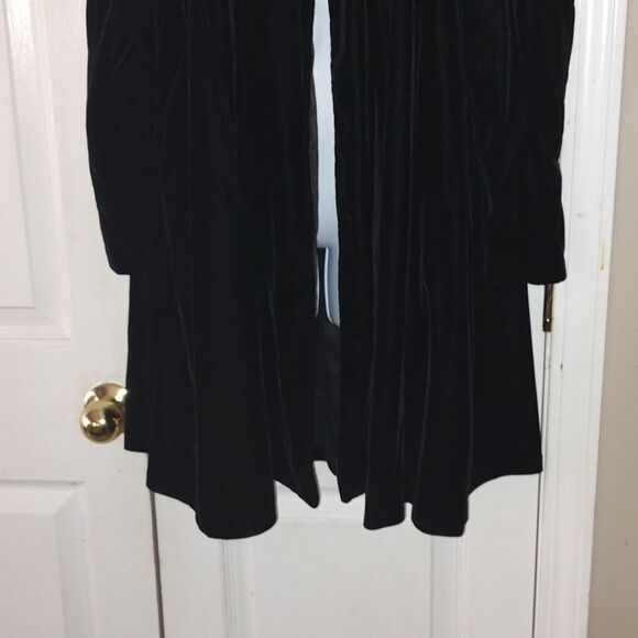 Vintage Karen Lucas for Niki velvet black open front jacket blazer cover  Sz M - Picture 2 of 6